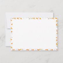 Orange blommigt botaniskt mönster