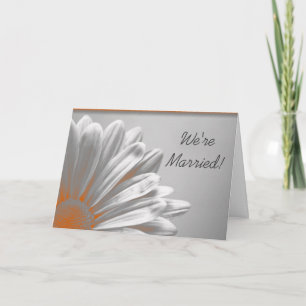 Orange Blommigt Högdagrar Giftermål-meddelande Meddelande