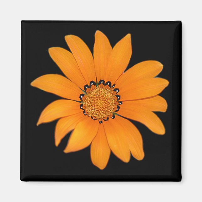 Orange Blommigt Magnet (Framsidan)