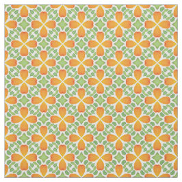 Orange blommönster-mosaik-retro 60 s 70 tyg
