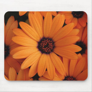 Orange blommor musmatta