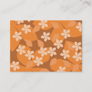 Orange blommor. Retro blom- modell Visitkort
