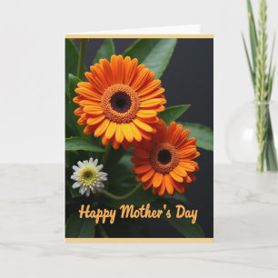 Orange Blommors Moder Kort