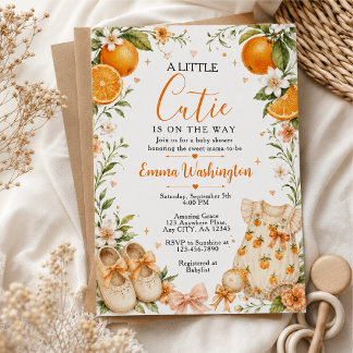 Orange Blossom Barnrumsfirande Inbjudningar