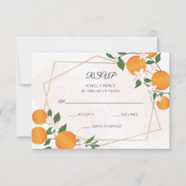 Orange Blossom Citrus Bröllop OSA Kort
