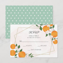 Orange Blossom Citrus Bröllop OSA Kort
