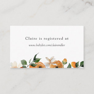 Orange Blossom Dopfest Presentregister Tilläggskort