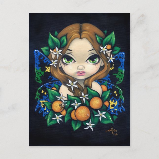 "Orange Blossom Fairy" vykort (Framsida)