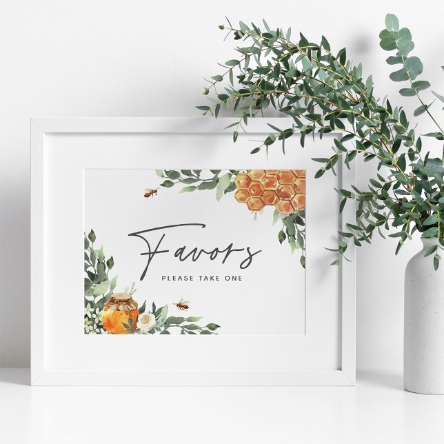 Orange Blossom Honey Bee Favors skylt (Skapare uppladdad)