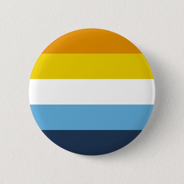 Orange Blue Acearo Aroace Asexutic Aromantic Pride Knapp (Framsida)