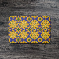 Orange Blue and Gult Spain Tile Mönster