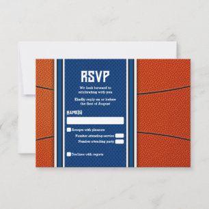 Orange Blue Basketball Pub Mitzvah OSA kort