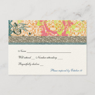 Orange Blue Boho Chic zigenarosa OSA Kort