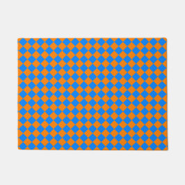 Orange Blue Checker Diamond Mönster