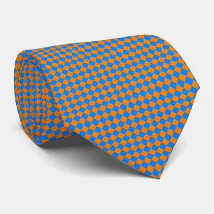 Orange Blue Checker Diamond Mönster Slips
