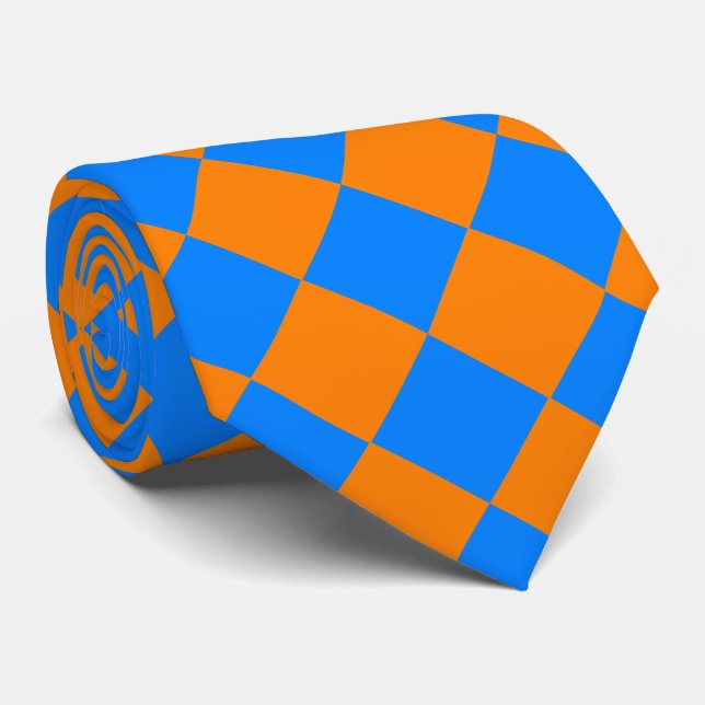 Orange Blue Checker Diamond Mönster Slips (Rullad)