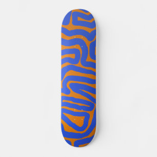 Orange Blue fantasy rand Mini Skateboard Bräda 18,5 Cm