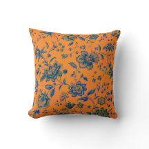 Orange Blue Grönt Rosa Blommigt Tapestry Luxury