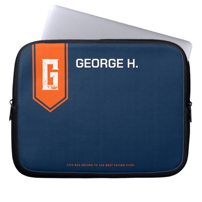 Orange Blue Laptop Case for Man Laptop Fodral (Framsidan)