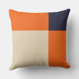 Orange Blue och Taupe Kudde