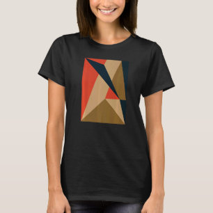 Orange Blue Olive Veige Abstrakt Geometric T Shirt