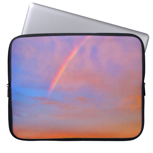Orange Blue Rainbow Sunset Photo Beresh Modern Laptop Fodral (Framsidan)