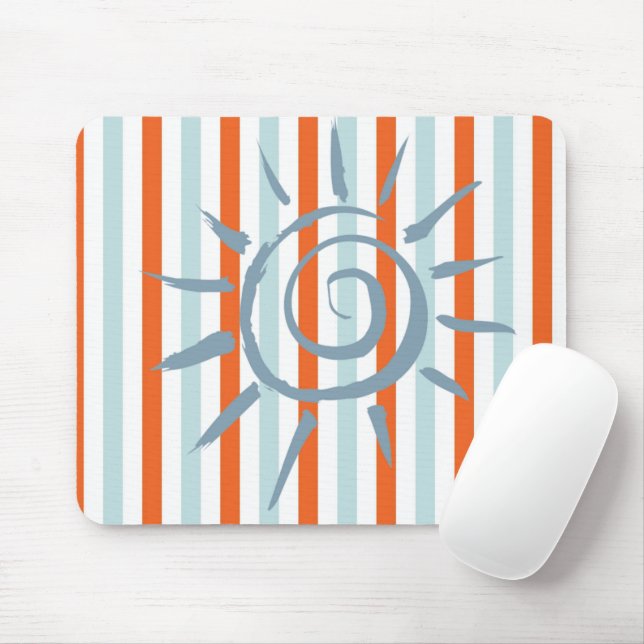 Orange Blue Rand Star Mouse Pad! Muspets Musmatta (Med mus)
