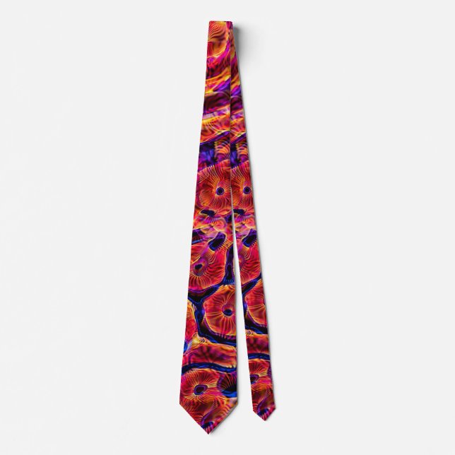 ORANGE BLUE RED GULT BLACK MULTIFLORED NECK TID SLIPS (Framsida)