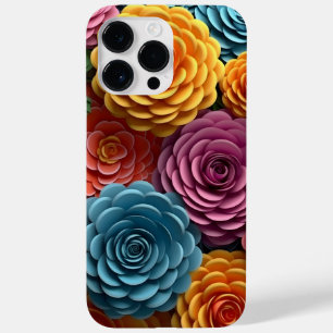 ORANGE BLUE ROSA WHITE 3-D-BLOMMOR