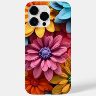 ORANGE BLUE ROSA WHITE 3-D-BLOMMOR