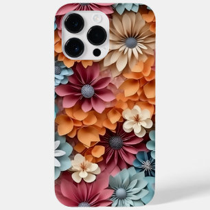 ORANGE BLUE ROSA WHITE 3-D-BLOMMOR