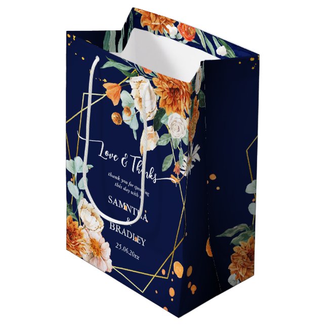 Orange blue sage flowers navy blue thank you (Framsidan Vinklad)