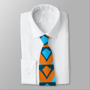 Orange Blue Semi Circle Diamond Geometric Mönster Slips