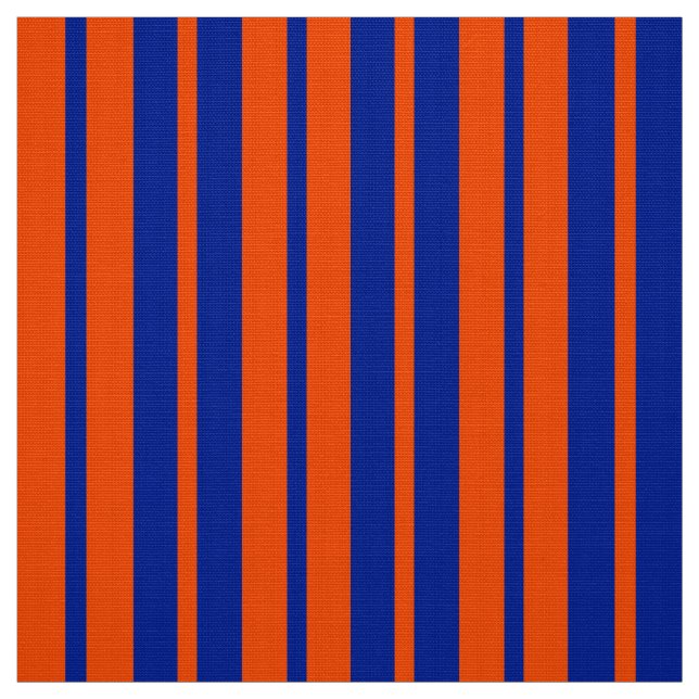 Orange Blue Snyggt Rand Mönster Design Tyg (Provkarta)