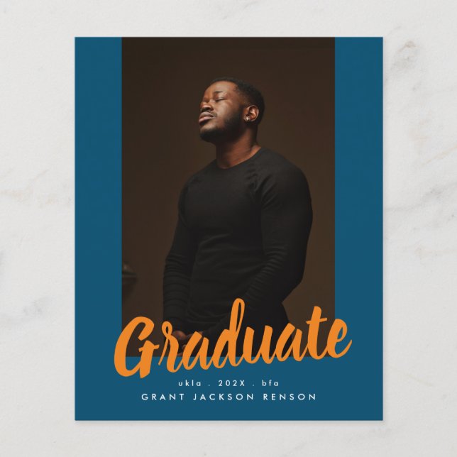 Orange Blue Universiteten Student Photo Studenten (Framsida)