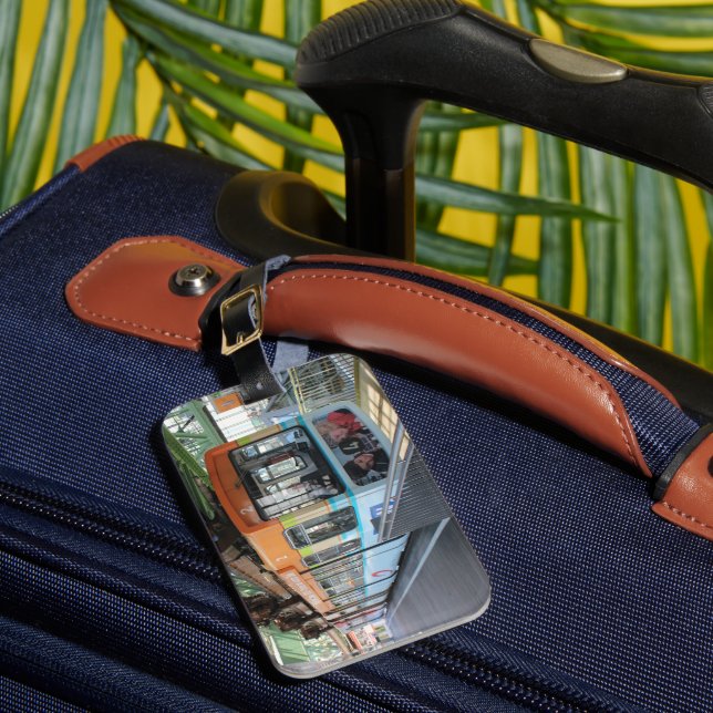 Orange Blue Wuppertal Flytande Tåg Bagagebricka (Framsida Insitu 1)