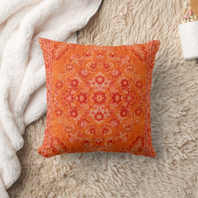 Orange Böhmen Moroccan Stil Dekorativ kudde (Filt)