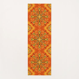 Orange Boho Abstrakt Flower Mönster Decorative