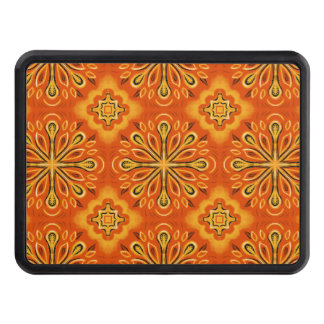 Orange Boho Abstrakt Flower Mönster Decorative Dragkroksskydd