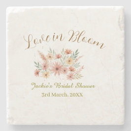 Orange boho love in Bloom bridal shower name retro Stenunderlägg