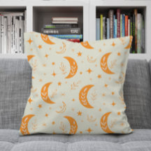 Orange Boho Måne och Stars mönster