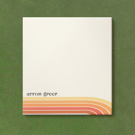 Orange Boho Retro Rand Anteckningsblock