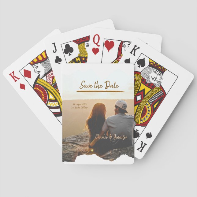 orange boho sparar det moderna fotoparet namn casinokort (Baksidan)