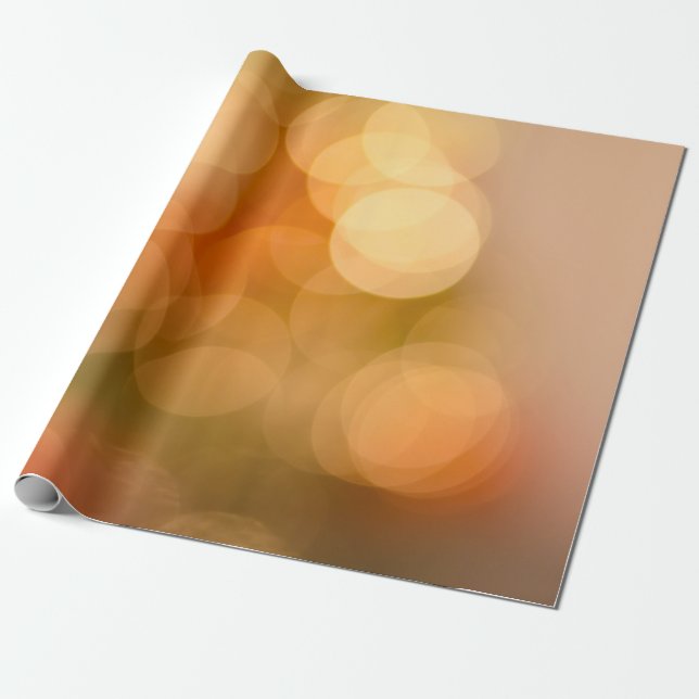 Orange bokeh ljus presentpapper (Utrullad)