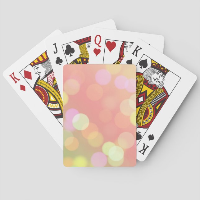 Orange Bokeh Ljus spelkort (Baksidan)