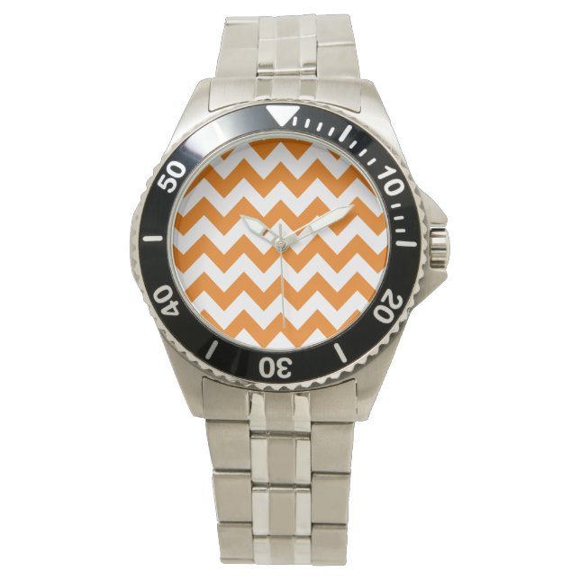 Orange Bold Chevron Armbandsur (Framsida)