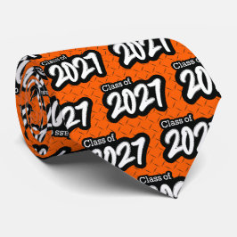 Orange Bold Push Class of 2027 Neck Tie Slips