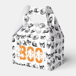 Orange Boo Halloween Spooky Skull Mönster Presentaskar