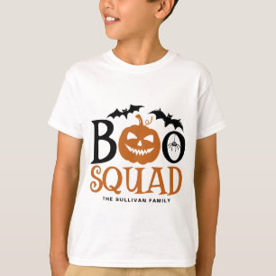 Orange Boo Squad Spooky Lettering Halloween T Shirt