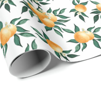 Orange Botanisk Sommar Citrus Amalfi Kusten  Presentpapper